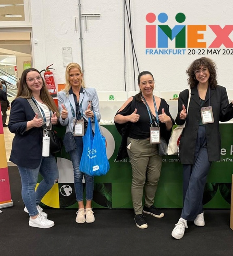IMEX Frankfurt attendees assembling hygiene kits at the CTW Events Hygiene Kit Build